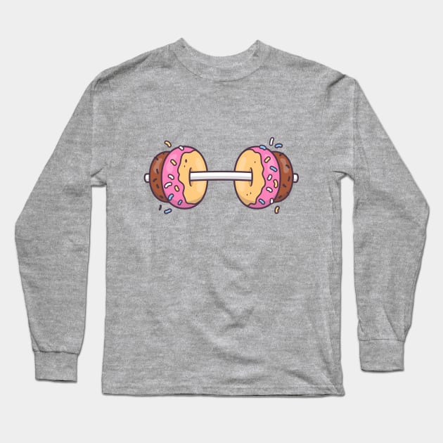 Donuts Barbell Long Sleeve T-Shirt by zoljo